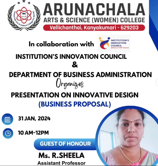 Presentation on Innovative Design by Department of Business Administration